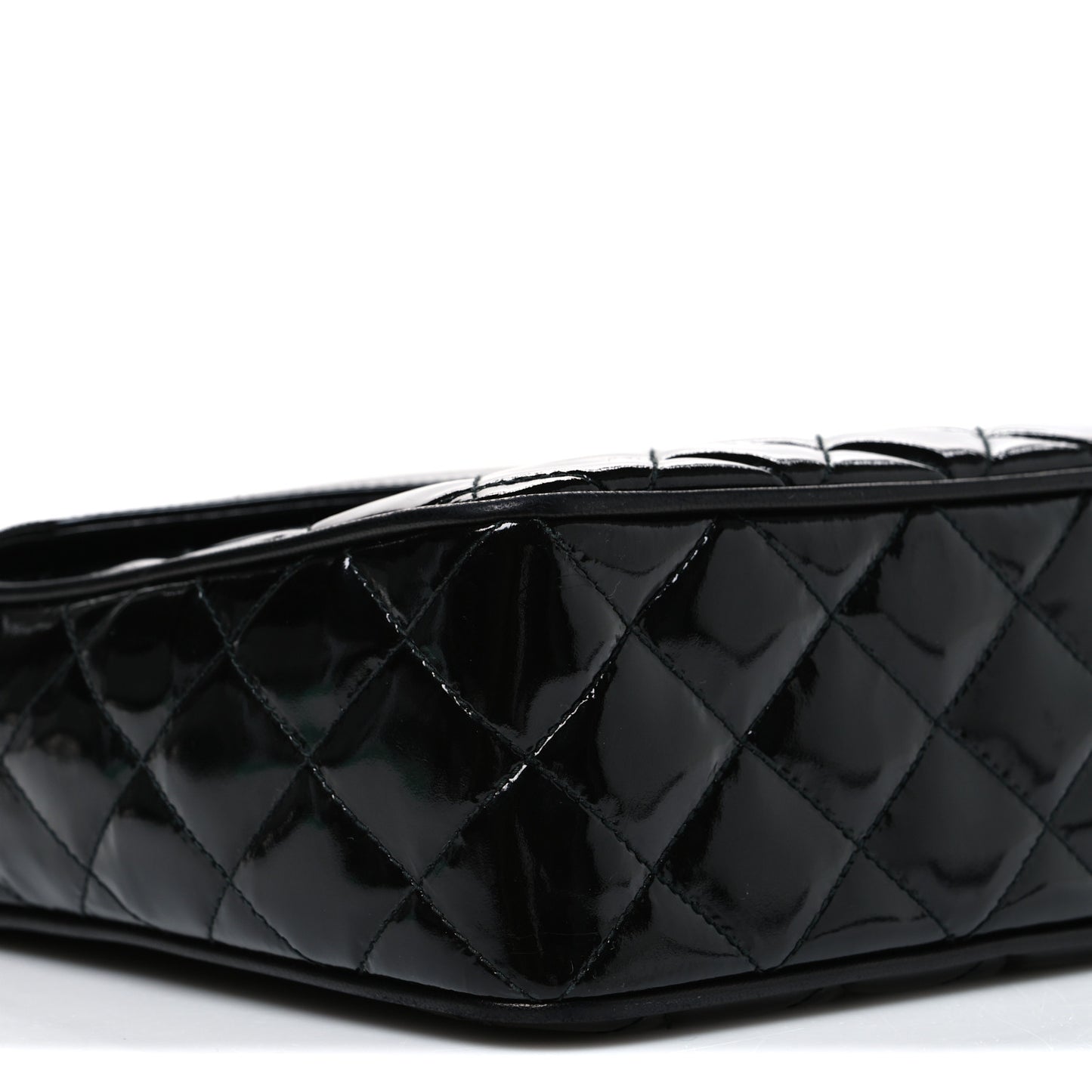 Patent Quilted Tassel Camera Case Black