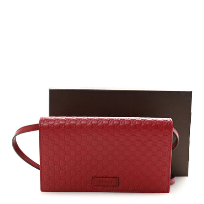 Gucci Microguccissima Crossbody Wallet Red 10 of 10