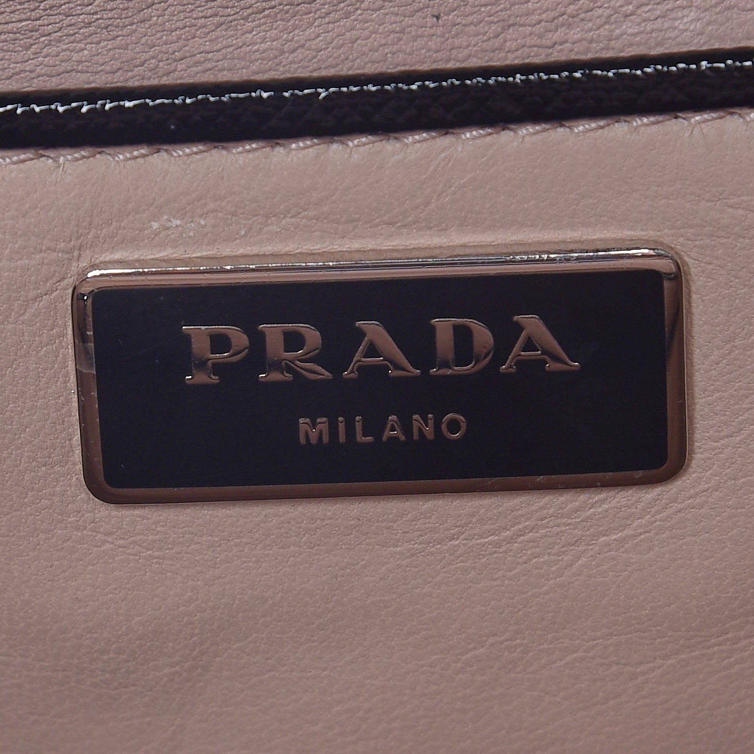 Prada Saffiano Vernice Small Crystal Pyramid Bag Black 6 of 8