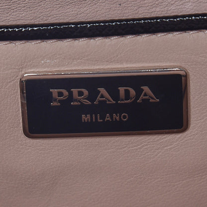 Prada Saffiano Vernice Small Crystal Pyramid Bag Black 6 of 8