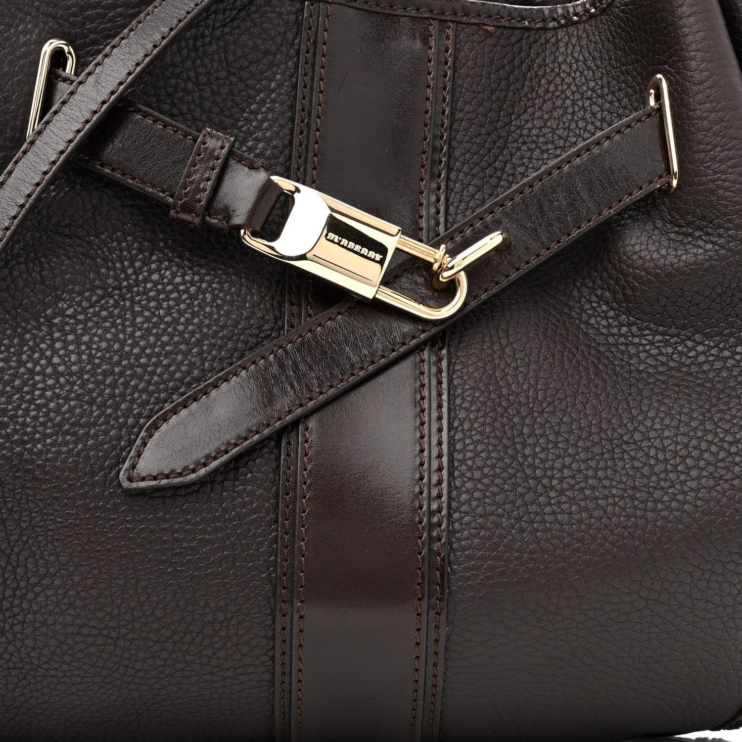 Burberry Grainy Calfskin Willenmore Hobo Dark Chocolate 9 of 11