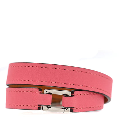 Hermes Swift Rivale Double Tour Bracelet S Rose Azalee 3 of 5