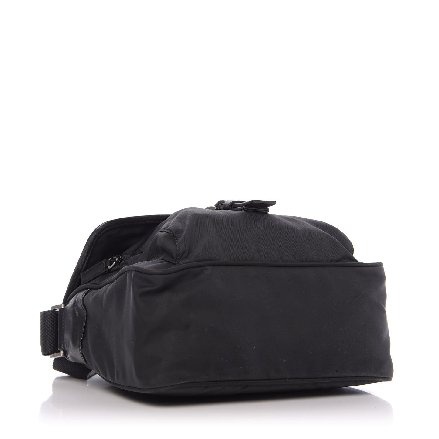 Nylon Tessuto Messenger Bag Black