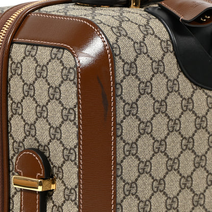 Gucci GG Supreme Monogram Azalea Calfskin Retro Interlocking G Carry On Trolley Beige Ebony Brown Sugar 11 of 12