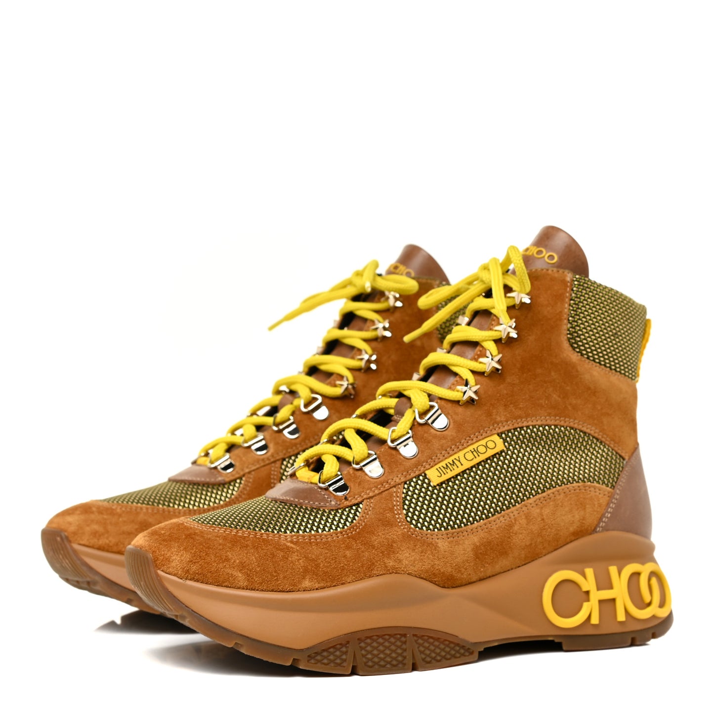Calfskin Technical Mesh Suede Crosta Boot 39 Yellow