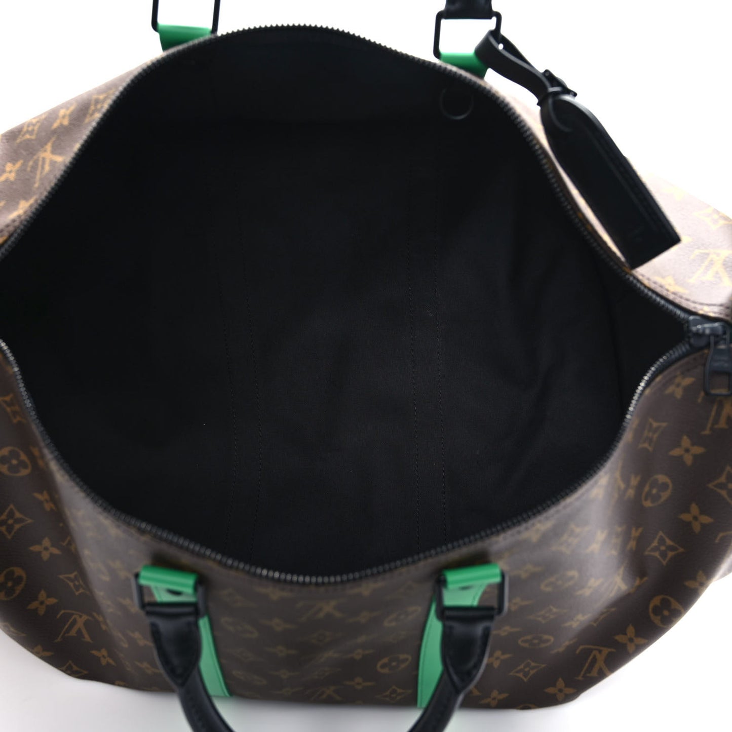 Monogram Macassar Keepall Bandouliere 50 Minty Green