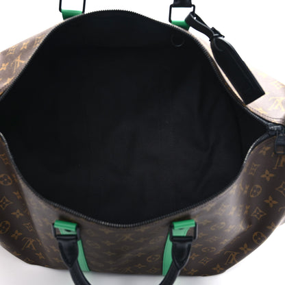 Louis Vuitton Monogram Macassar Keepall Bandouliere 50 Minty Green 4 of 7