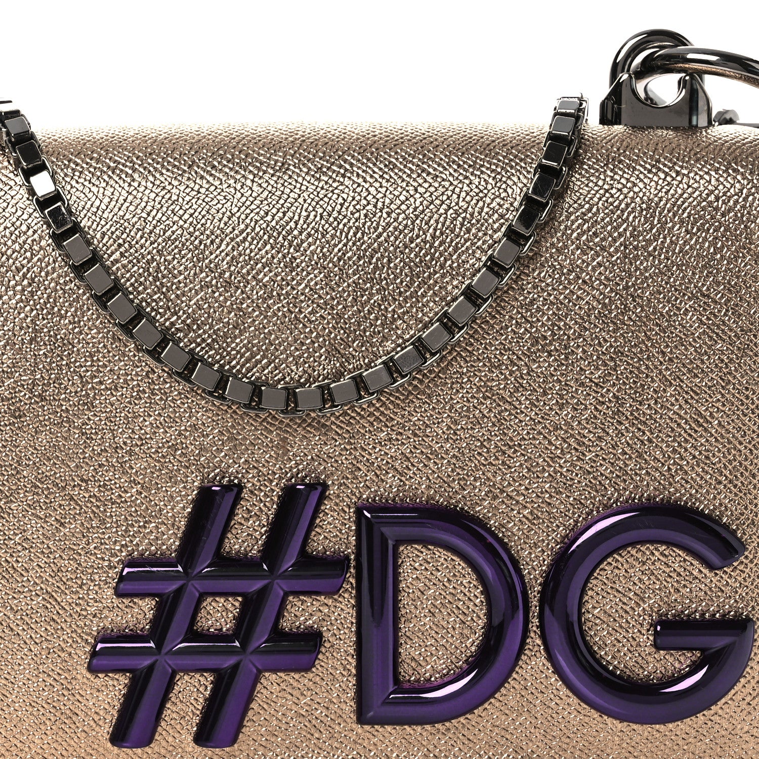 Dolce & Gabbana Metallic Calfskin DG Girls Millennials Crossbody Bag Gold 8 of 15
