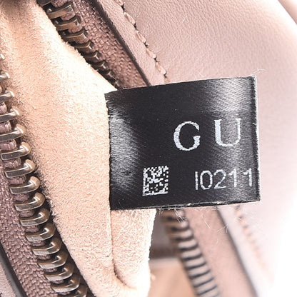 Gucci Calfskin Matelasse Mini GG Marmont Chain Shoulder Bag Nude 7 of 8
