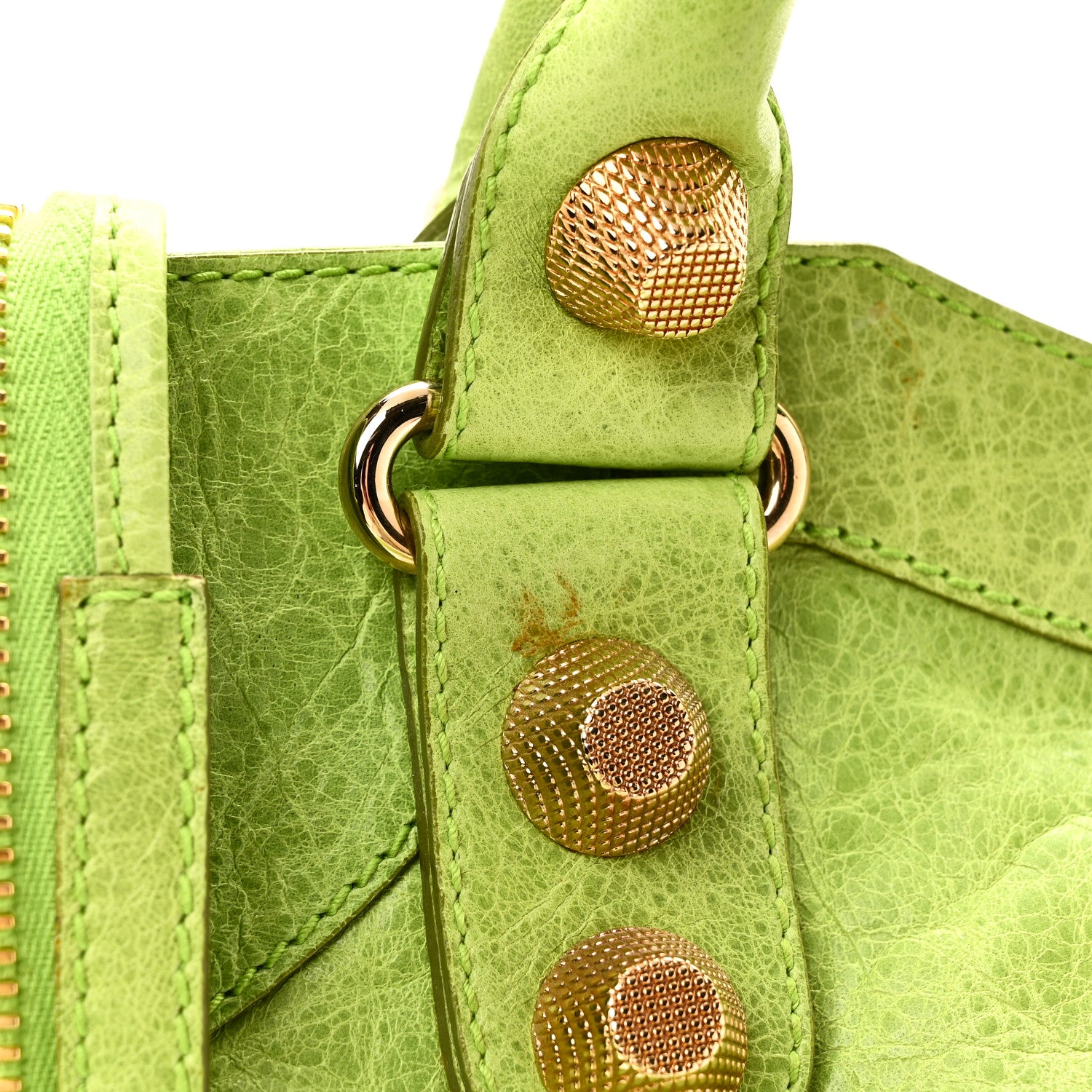 Balenciaga Agneau Giant 21 Gold Hardware City Lime Green 1925814
