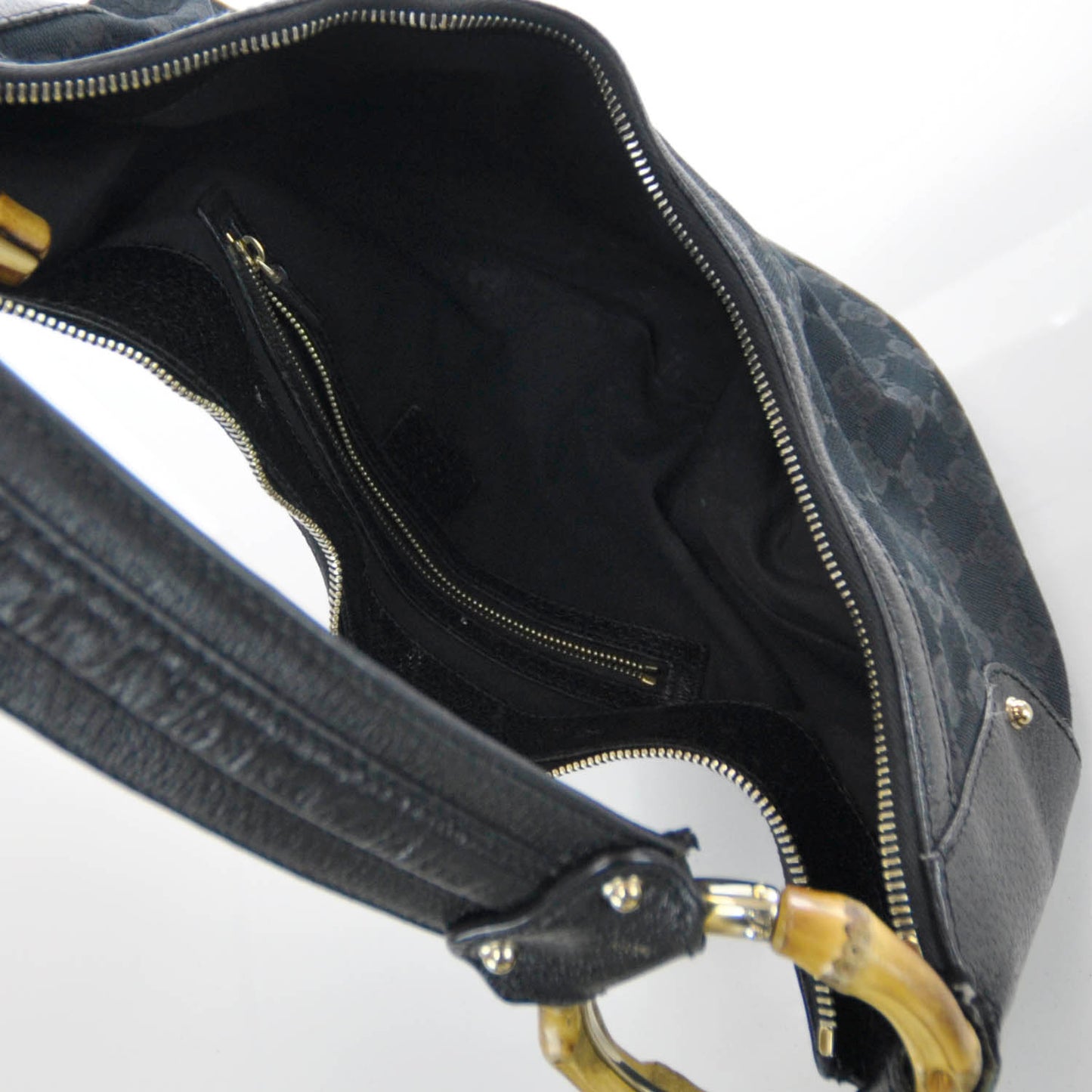 Monogram Bamboo Ring Hobo Black