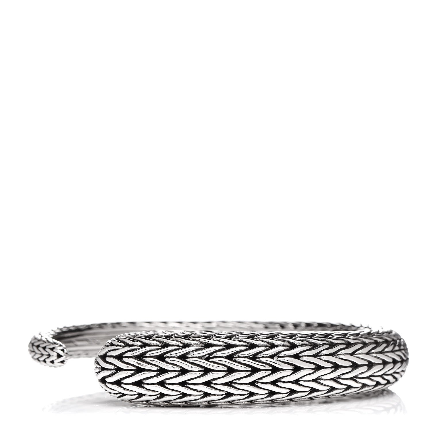 John Hardy Sterling Silver Classic Chain Hinged Bangle 1 of 8