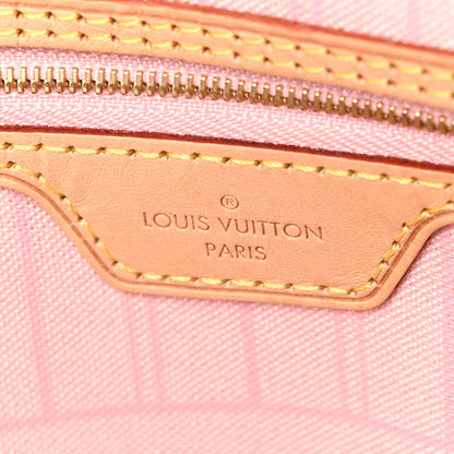 Louis Vuitton Damier Azur Neo Neverfull MM Rose Ballerine 7 of 11
