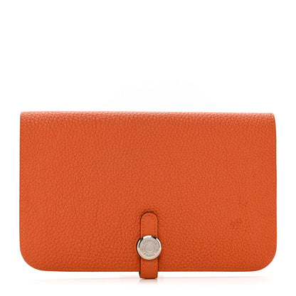 Hermes Togo Dogon Duo Wallet Orange 1 of 9