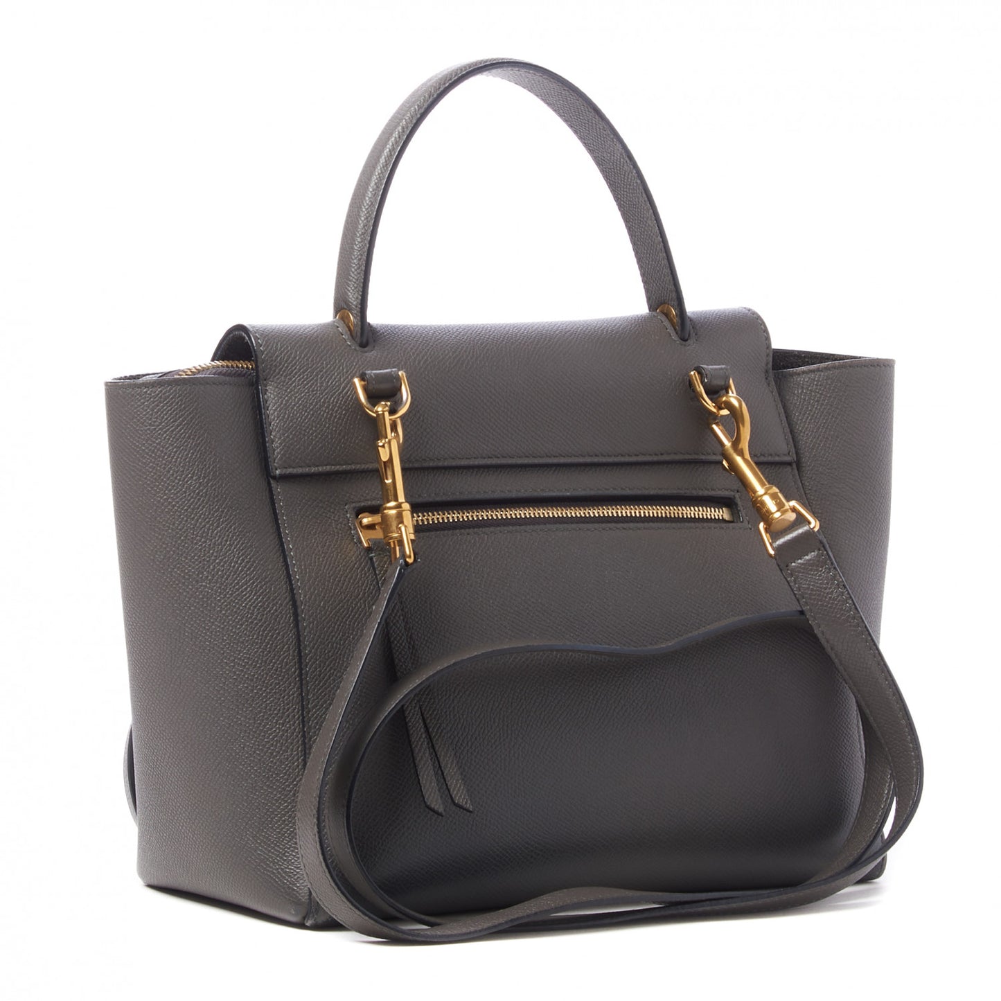 Baby Grained Calfskin Micro Belt Bag Grey