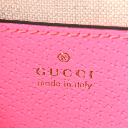 Gucci GG Supreme Monogram Textured Dollar Calfskin Web Ophidia Small Crossbody Bag Beige Ebony Fuchsia 6 of 10
