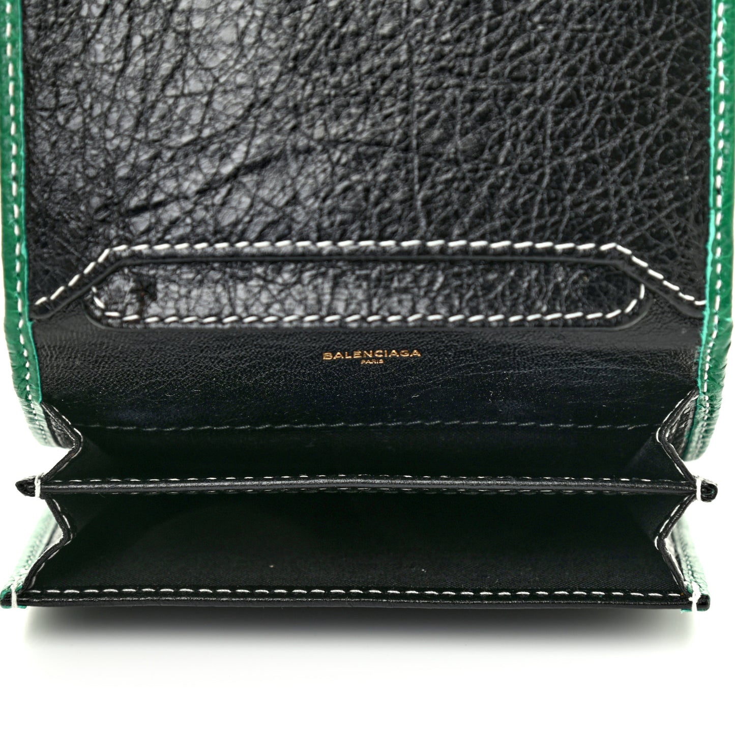 Agneau Arena Multicolore Bazar Bi-Fold Card Case Green Grey Black