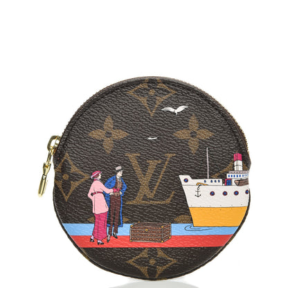 Louis Vuitton Monogram 2016 Christmas Animation Round Coin Purse Rouge 1 of 7
