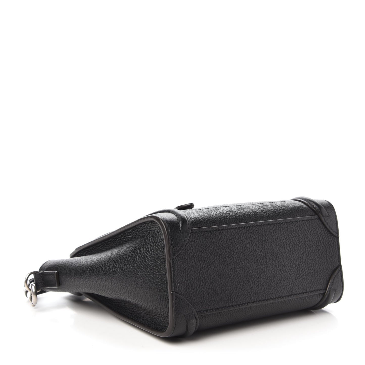 Drummed Calfskin Nano Luggage Black