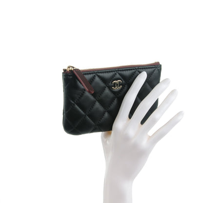 Chanel Lambskin Quilted Small Cosmetic Case Black 2 of 7
