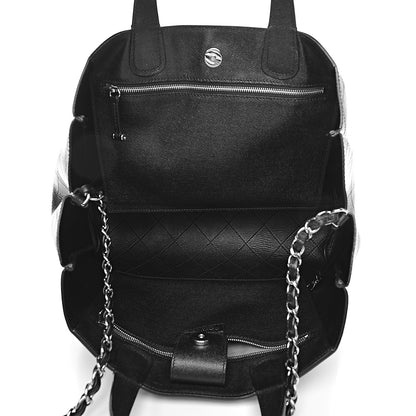 Chanel Caviar Stitched Large Shopping Tote Black 5 of 9