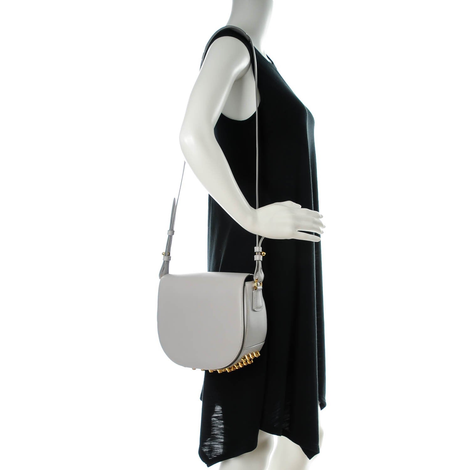 Alexander Wang Calfskin Small Lia Sling Sweatshirt Pale Gold Hardware 2 of 7