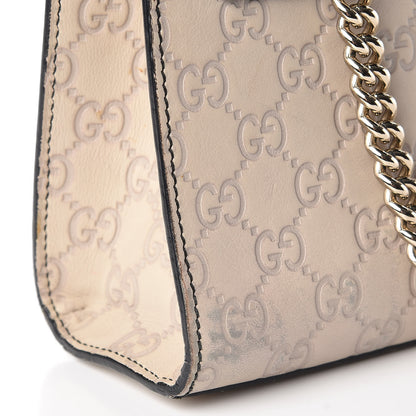 Gucci Guccissima Signature Medium Emily Chain Shoulder Bag Mystic White 17 of 19