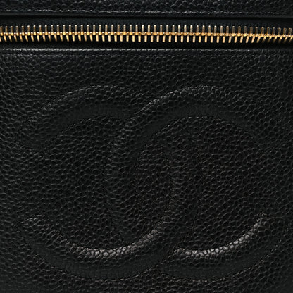 Chanel Caviar Vanity Cosmetic Case Black 9 of 11