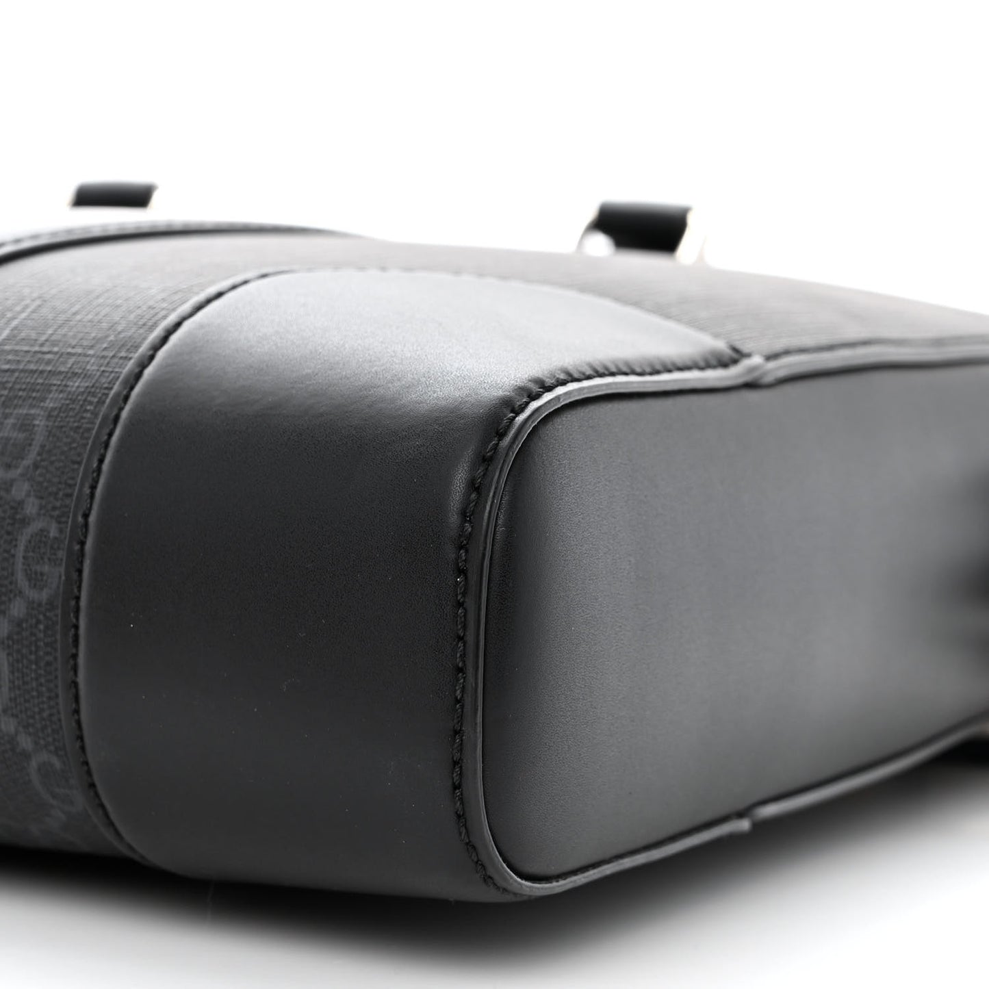 GG Supreme Monogram Appia Calfskin Web Briefcase Black