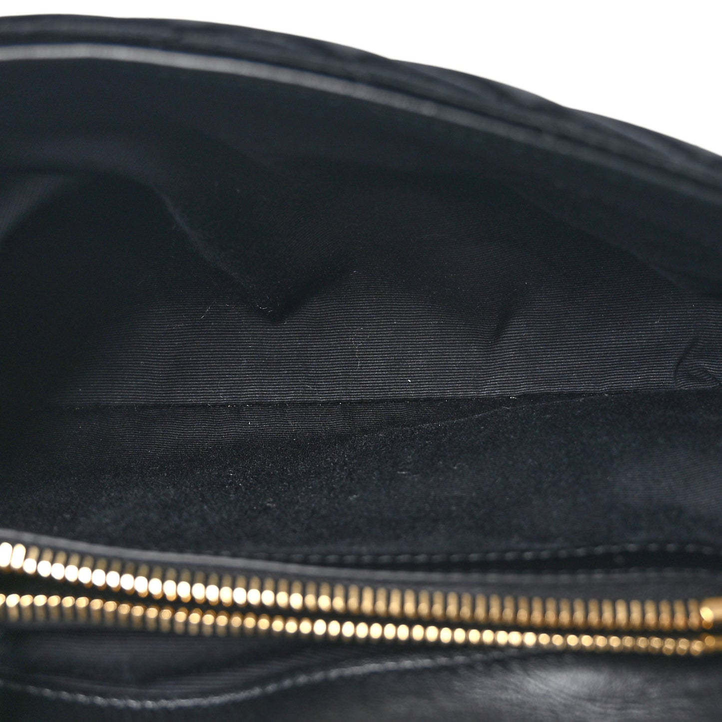 Velvet Y Quilted Monogram Small Loulou Chain Satchel Black