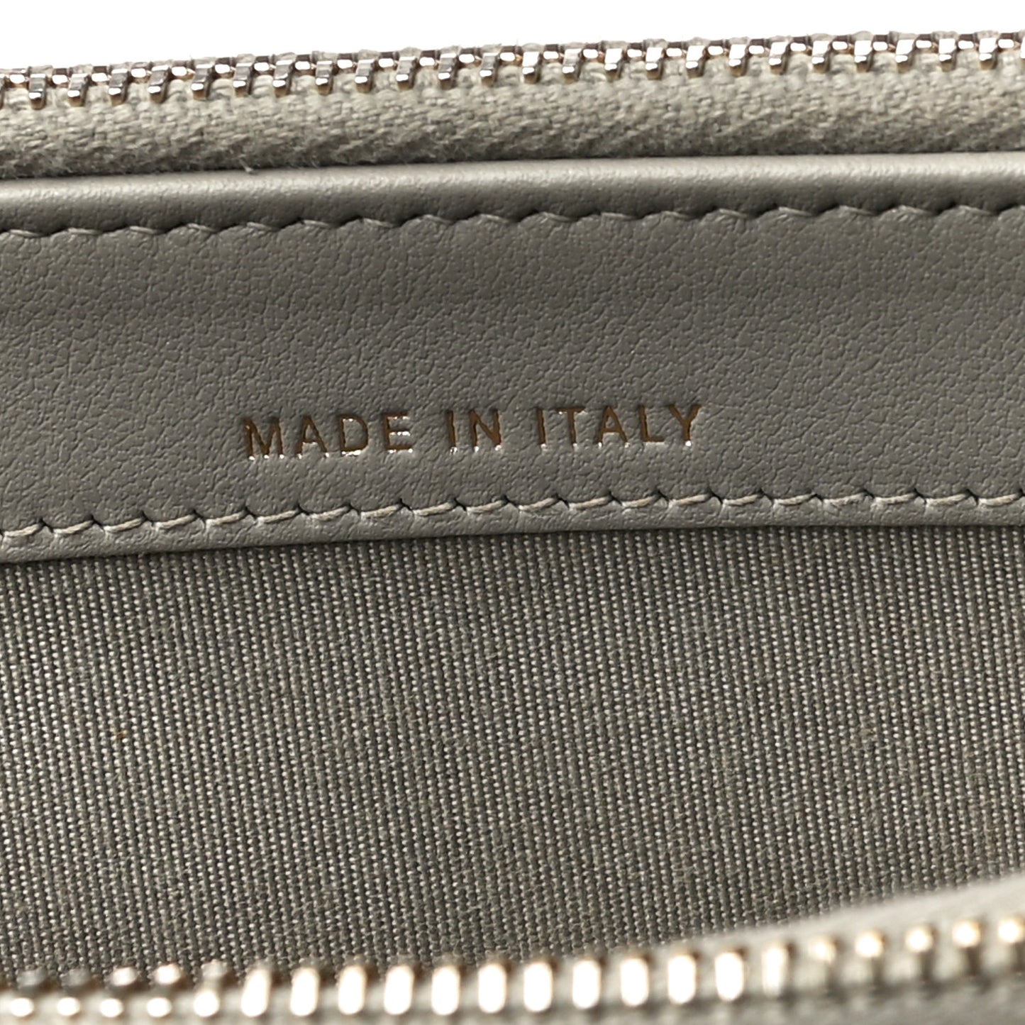 Caviar Quilted Small Boy Clutch With Chain Grey