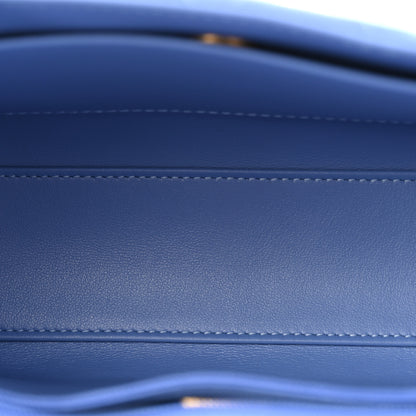 Chanel Shiny Aged Calfskin Quilted Nano Kelly Shopper Blue 5 of 11