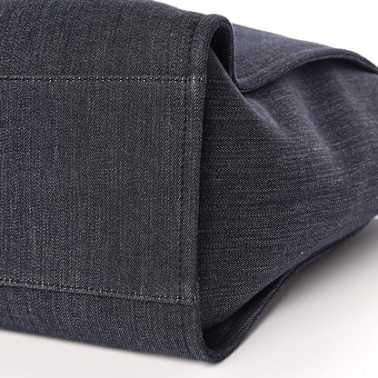 Chanel Denim Large Deauville Tote Dark Blue 6 of 9