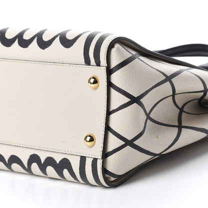 Burberry Soft Grain Calfskin L'oeil Print Medium Buckle Tote Limestone 7 of 12