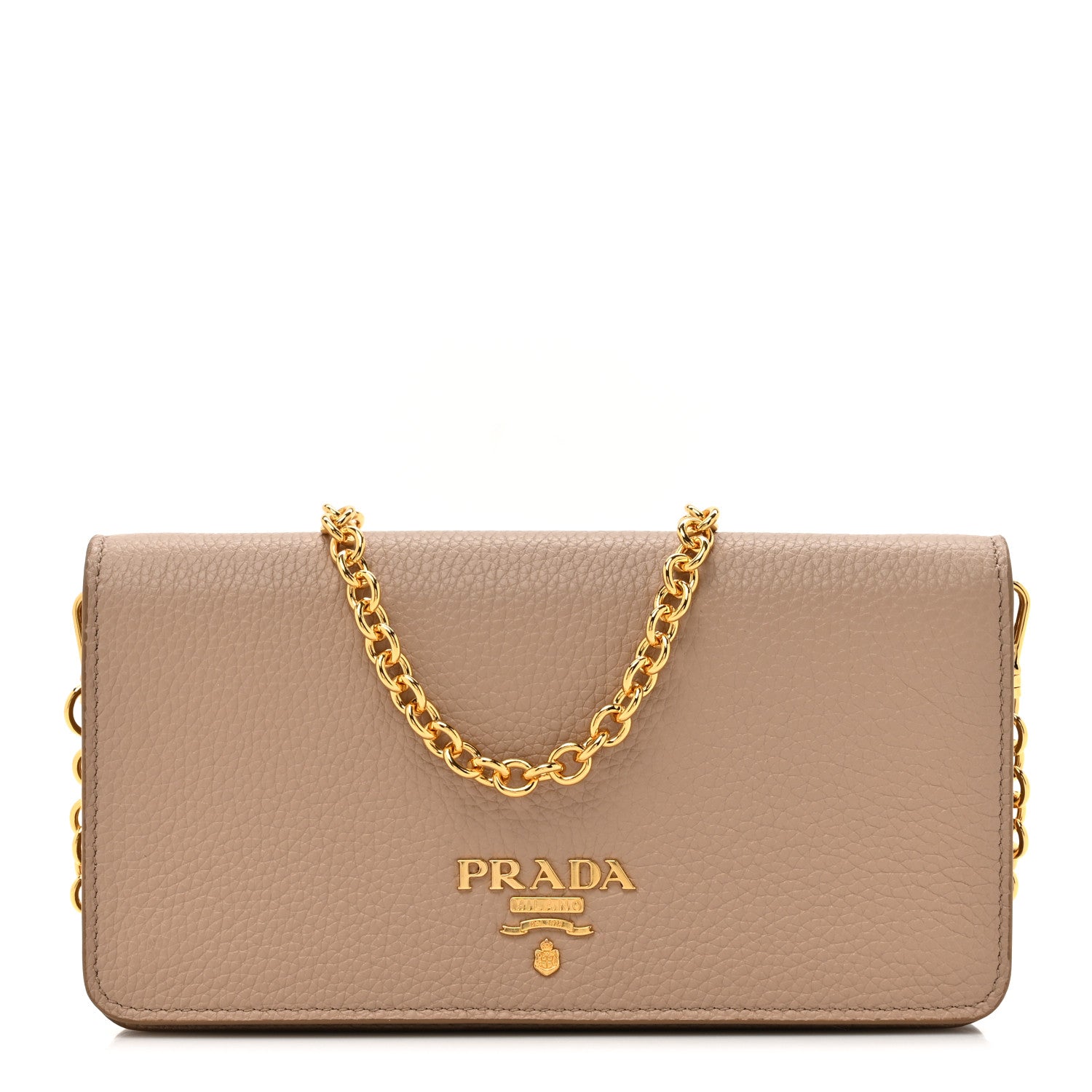 Prada Vitello Daino Metal Chain Wallet Cammeo 1 of 16