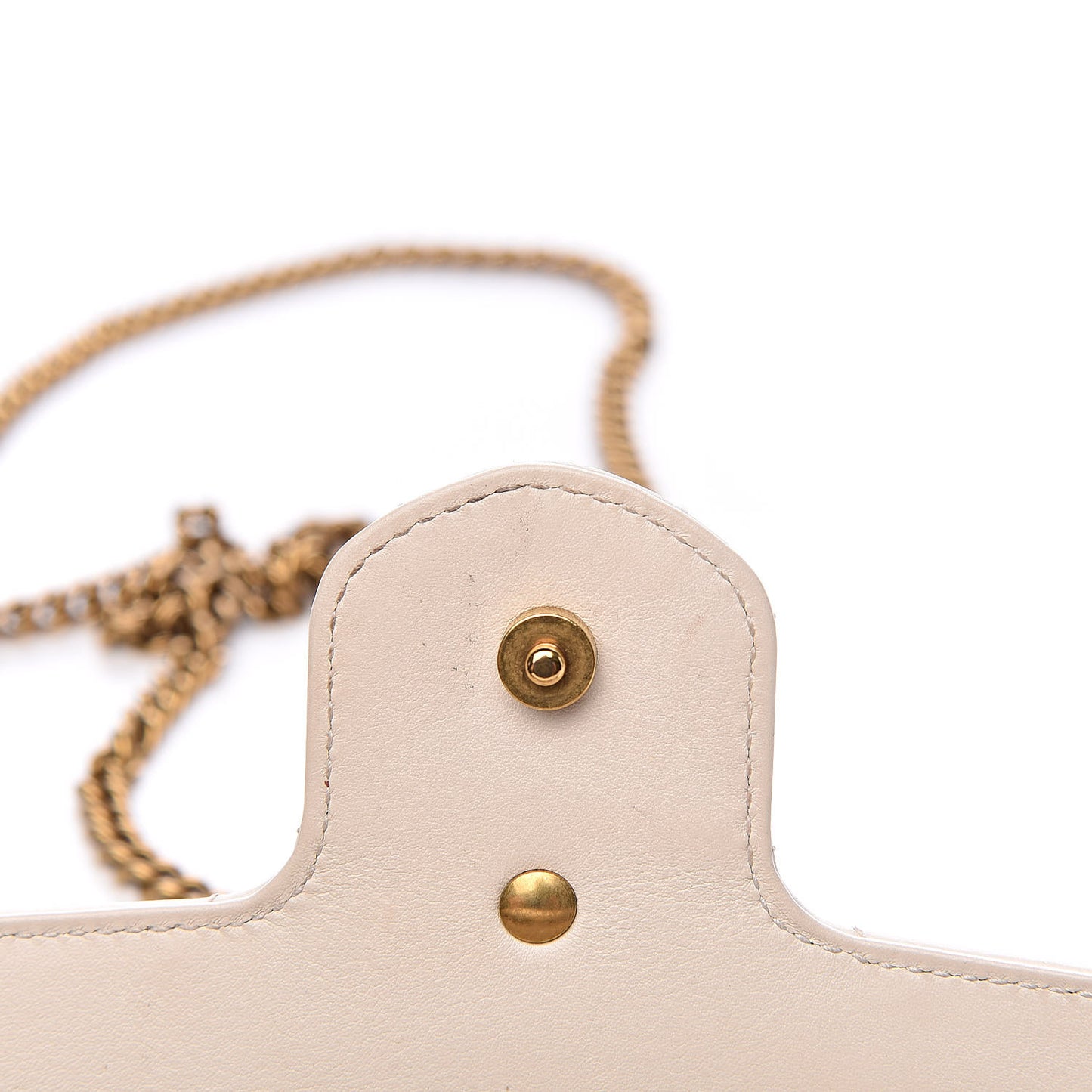 Calfskin Matelasse Super Mini GG Marmont Shoulder Bag White