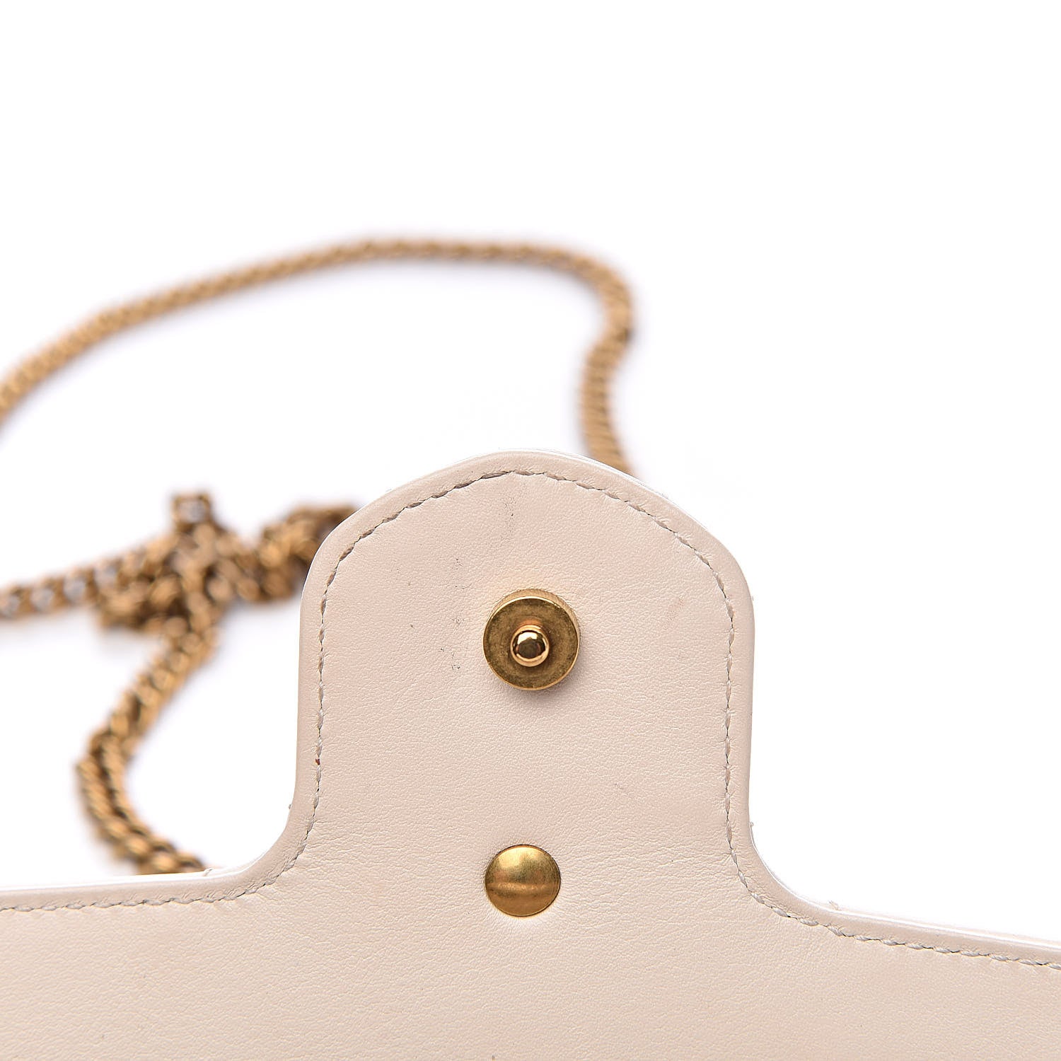 Gucci Calfskin Matelasse Super Mini GG Marmont Shoulder Bag White 8 of 17