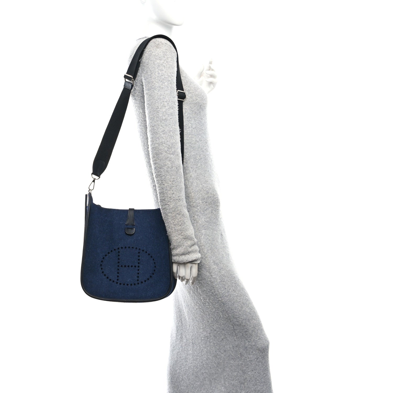 Hermes Swift Sangle Wooly Evelyne PM Bleu Nuit Black 2 of 11