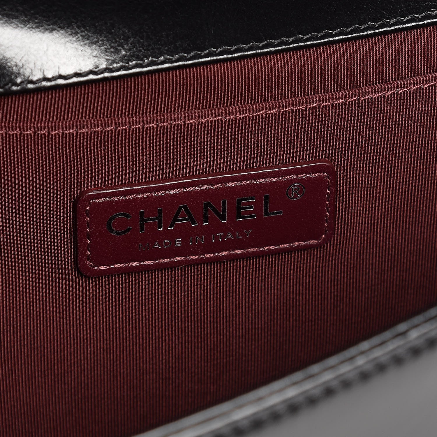 Chanel Glazed Calfskin Quilted Medium Boy Chained Flap Black 6 of 10