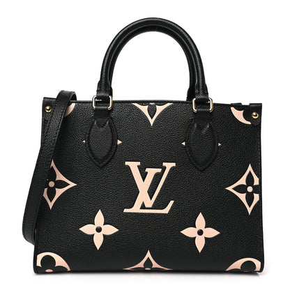 Louis Vuitton Empreinte Monogram Giant Onthego PM Black Beige 1 of 9