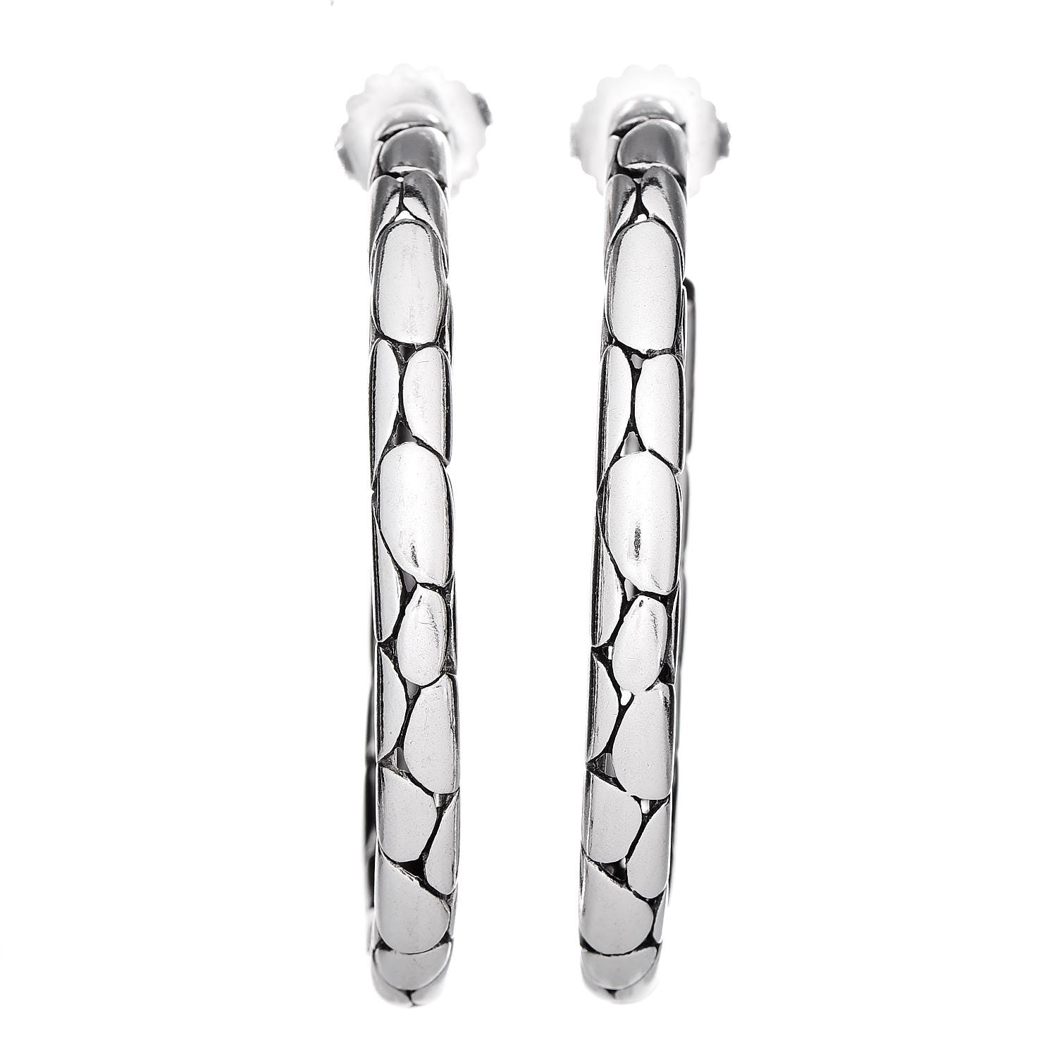 Louis Vuitton JOHN HARDY Sterling Silver Large Kali Hoop Earrings 1 of 3