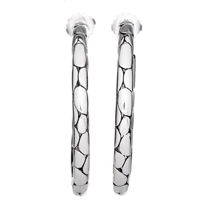 Louis Vuitton JOHN HARDY Sterling Silver Large Kali Hoop Earrings 1 of 3