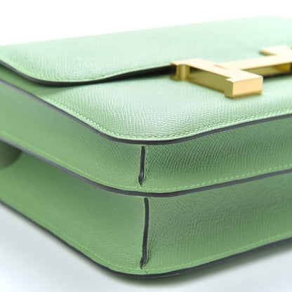 Hermes Epsom Constance 24 Vert Criquet 8 of 10