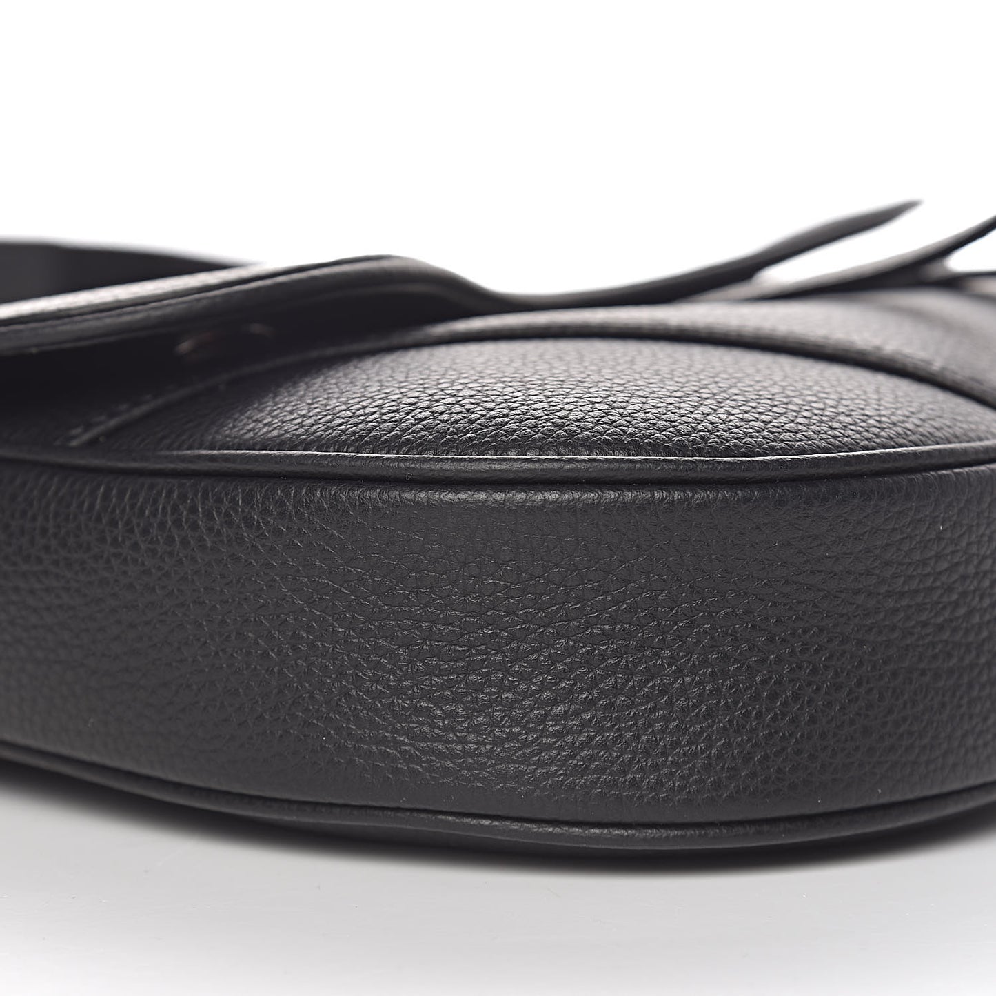 Grained Calfskin Kim Jones Saddle Bag Black