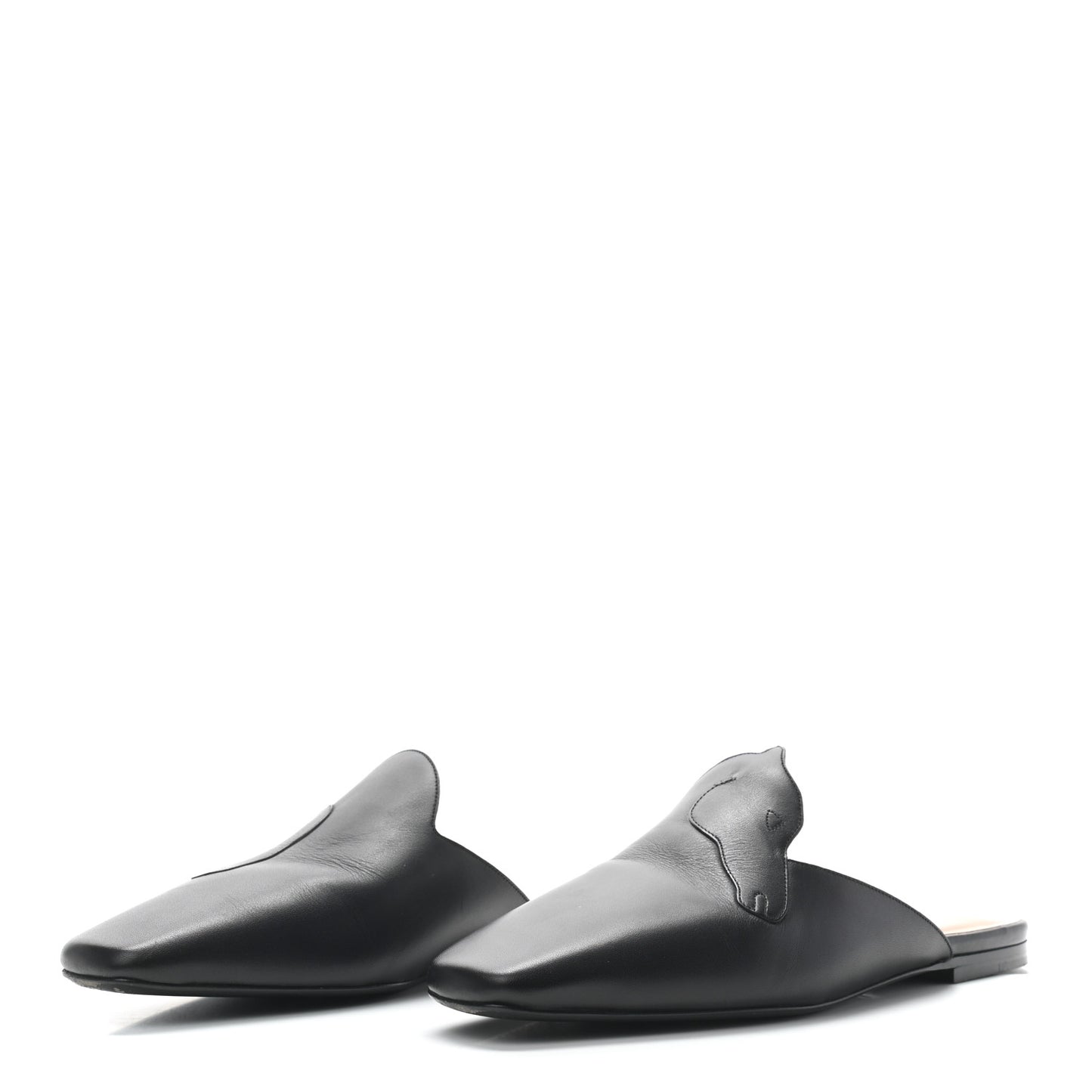 Calfskin Tangeria Mules 37 Black