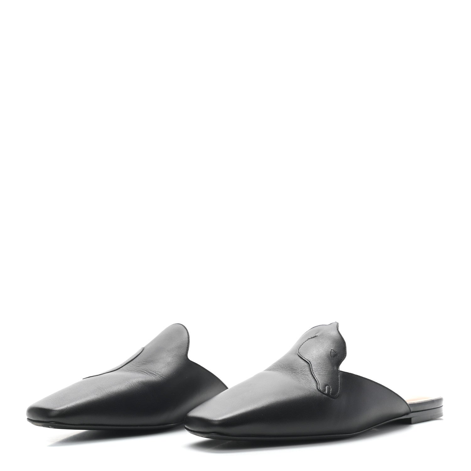 Hermes Calfskin Tangeria Mules 37 Black 3 of 9