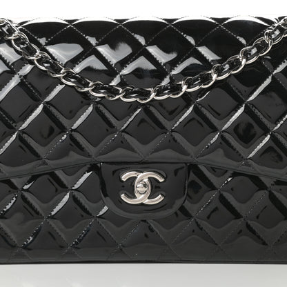 Chanel Patent Quilted Jumbo Double Flap Black 8 of 13