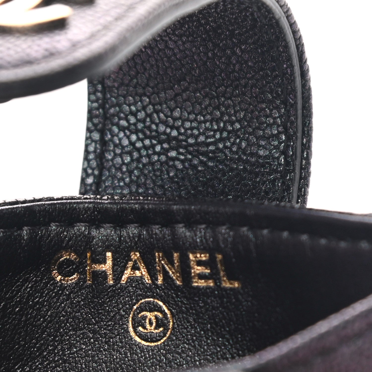 Chanel Iridescent Caviar Quilted Gusseted Card Holder Black 6 of 8