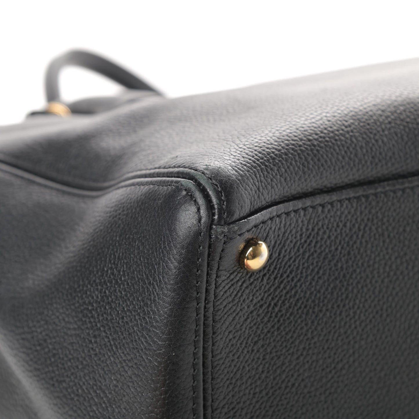 Calfskin Cerf Shopper Tote Black