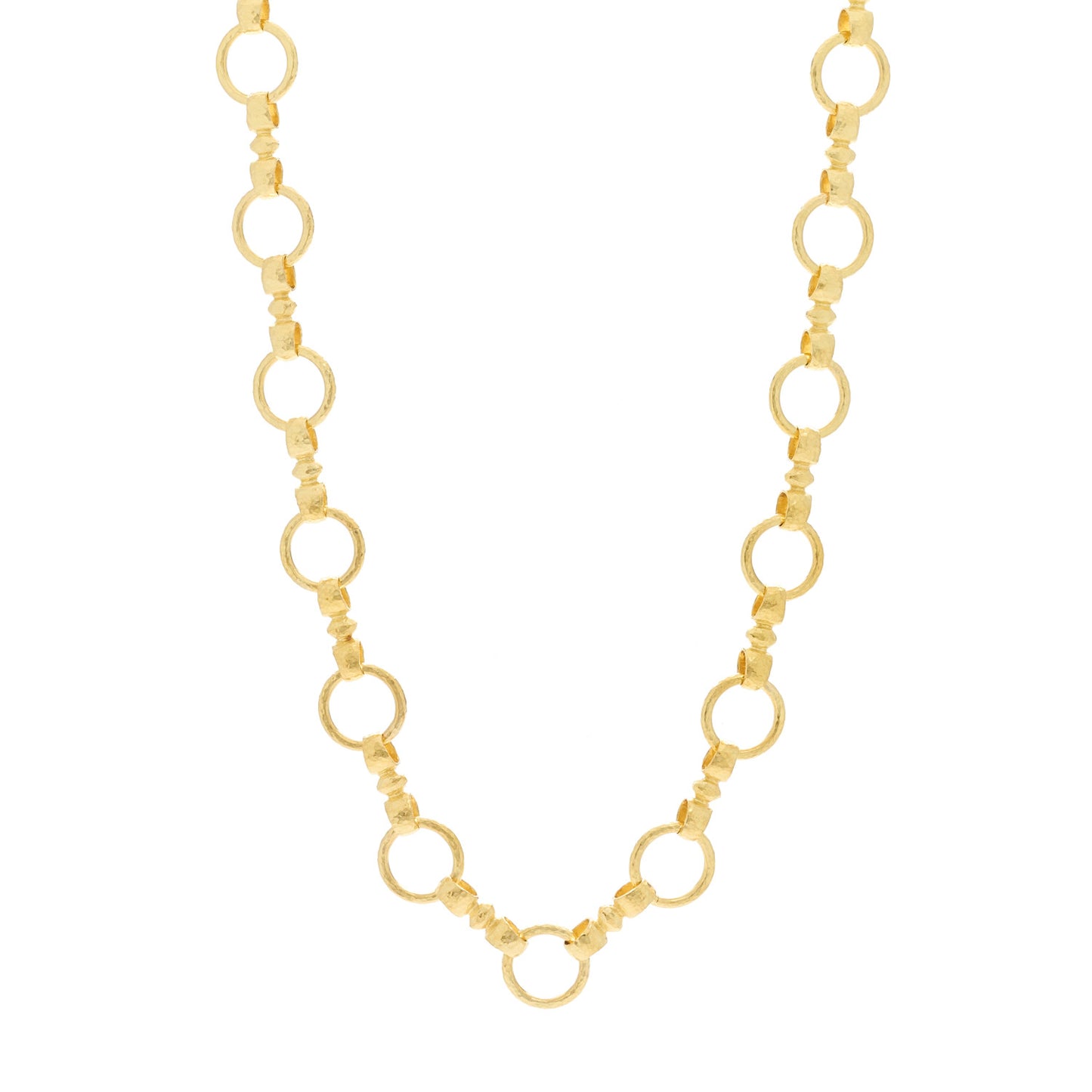 19K Yellow Gold Celtic Link Necklace 21"